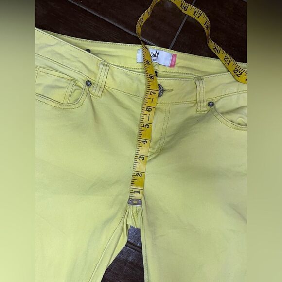 CAbi #5084 Citron Yellow Skinny Stretch Pants Jeans Chartreuse Women’s Size 4 - Picture 10 of 11